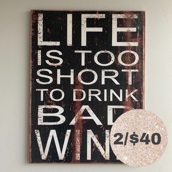 WINE ART FUNNY MEME WALL SIGN ADULT DRINK ALCOHOL - Picture 1 of 6